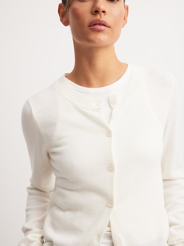 NA-KD Knit Cardigan in White