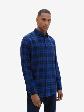 TOM TAILOR Regular fit Button Up Shirt in Blue: front