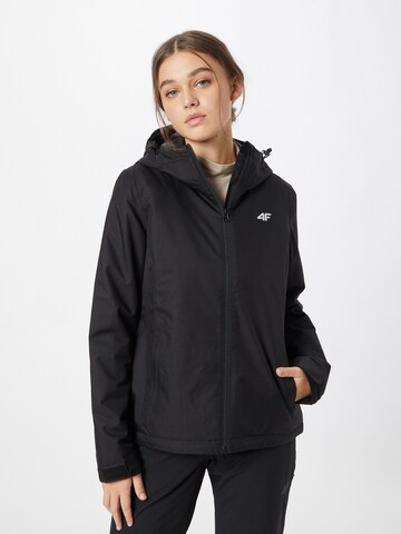 4F Outdoor Jacket in Black: front