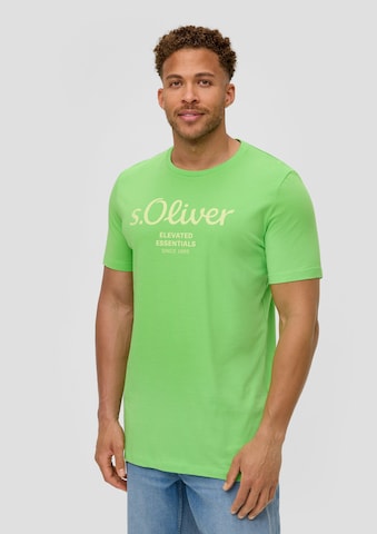 T-Shirt s.Oliver Red Label Big & Tall en vert : devant