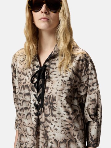 PINKO Dress 'PINKO AGRA ABITO POPELINE STAMPA SNAKE ABITO' in Beige