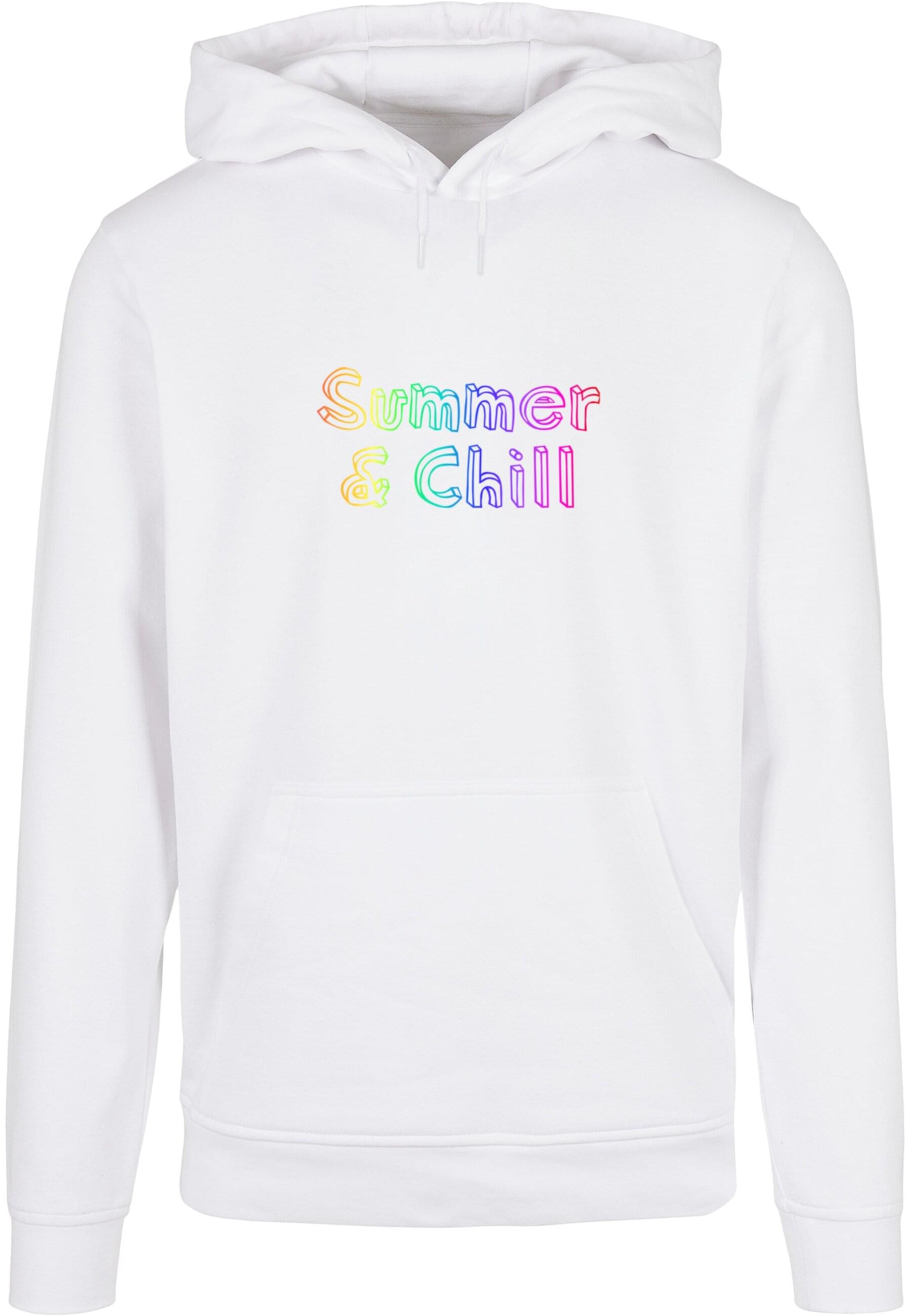 Merchcode Sweatshirt ' Summer And Chill ' in Weiß: Vorderseite