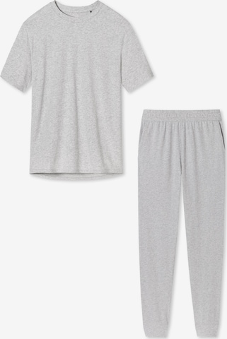 SCHIESSER Pyjama 'Organic Cotton' in Grau: Vorderseite