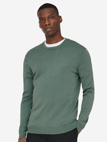 Only & Sons Trui 'Wyler' in Groen: voorkant