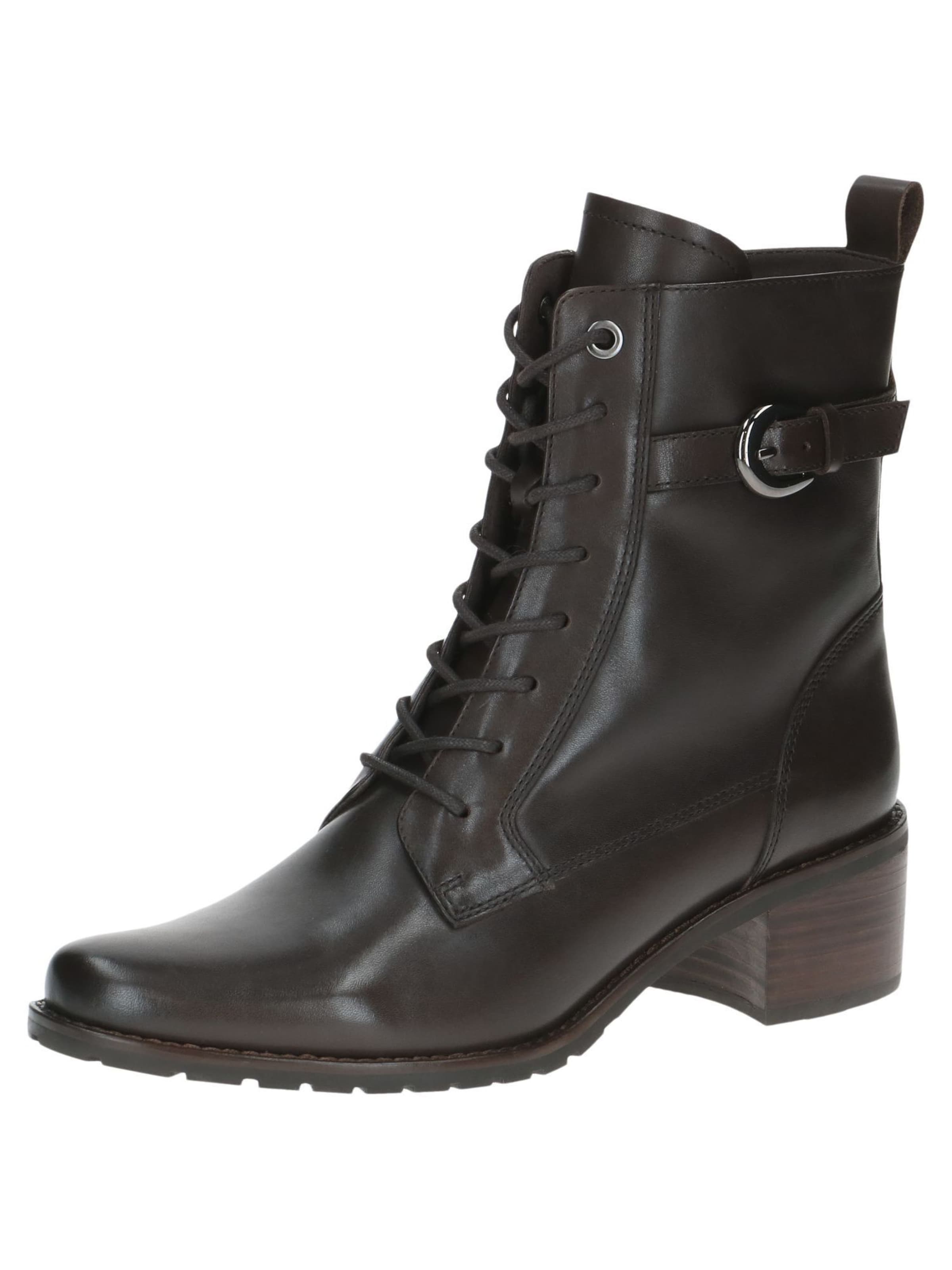 CAPRICE Lace-up bootie in Brown: front