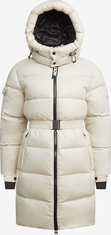 JACK1T Winter Coat 'EZ Belted' in White: front