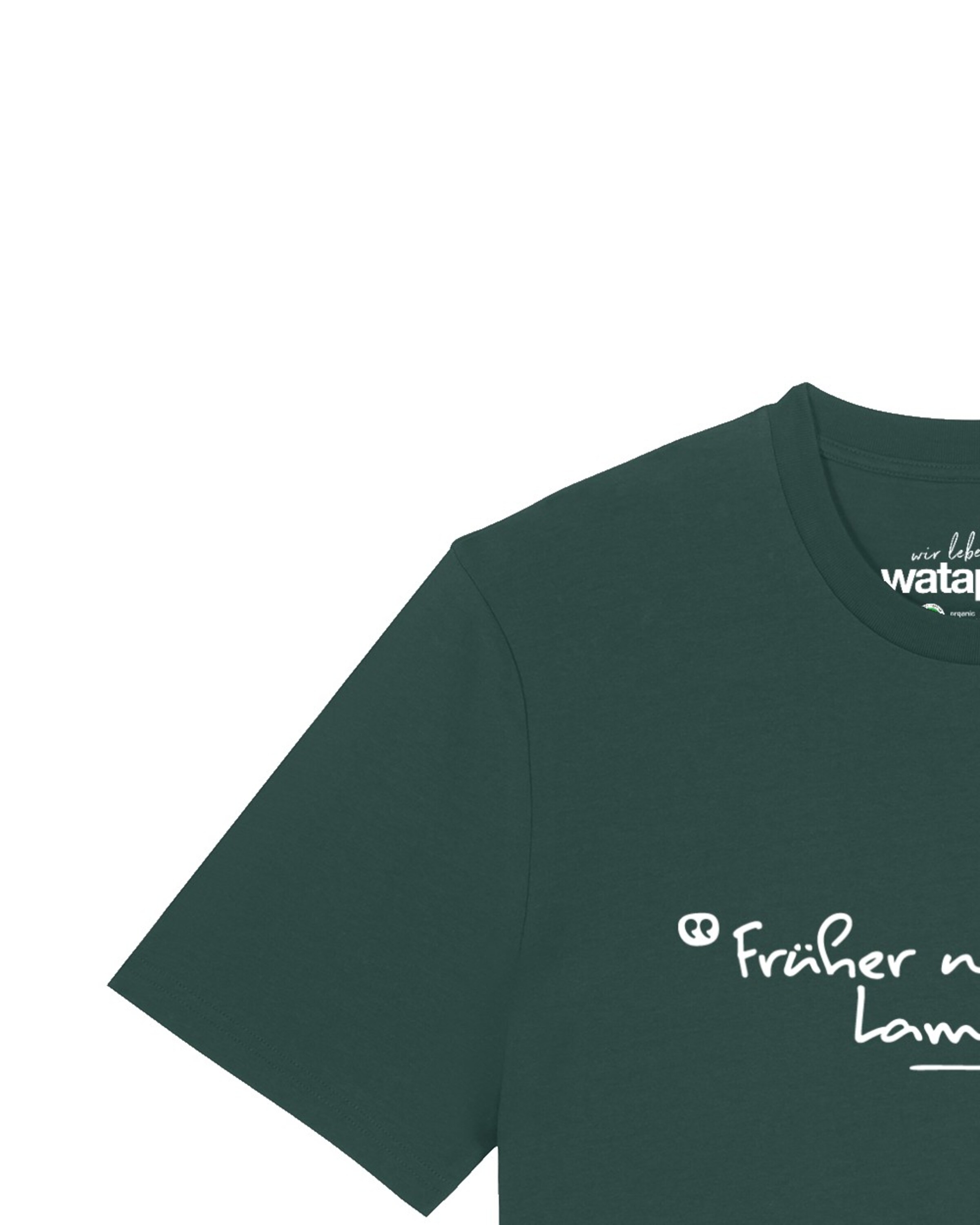 Maglietta 'Früher War Mehr Lametta' di Watapparel in verde