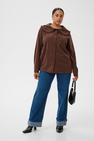 Chemisier 'Freja' KAFFE CURVE en marron
