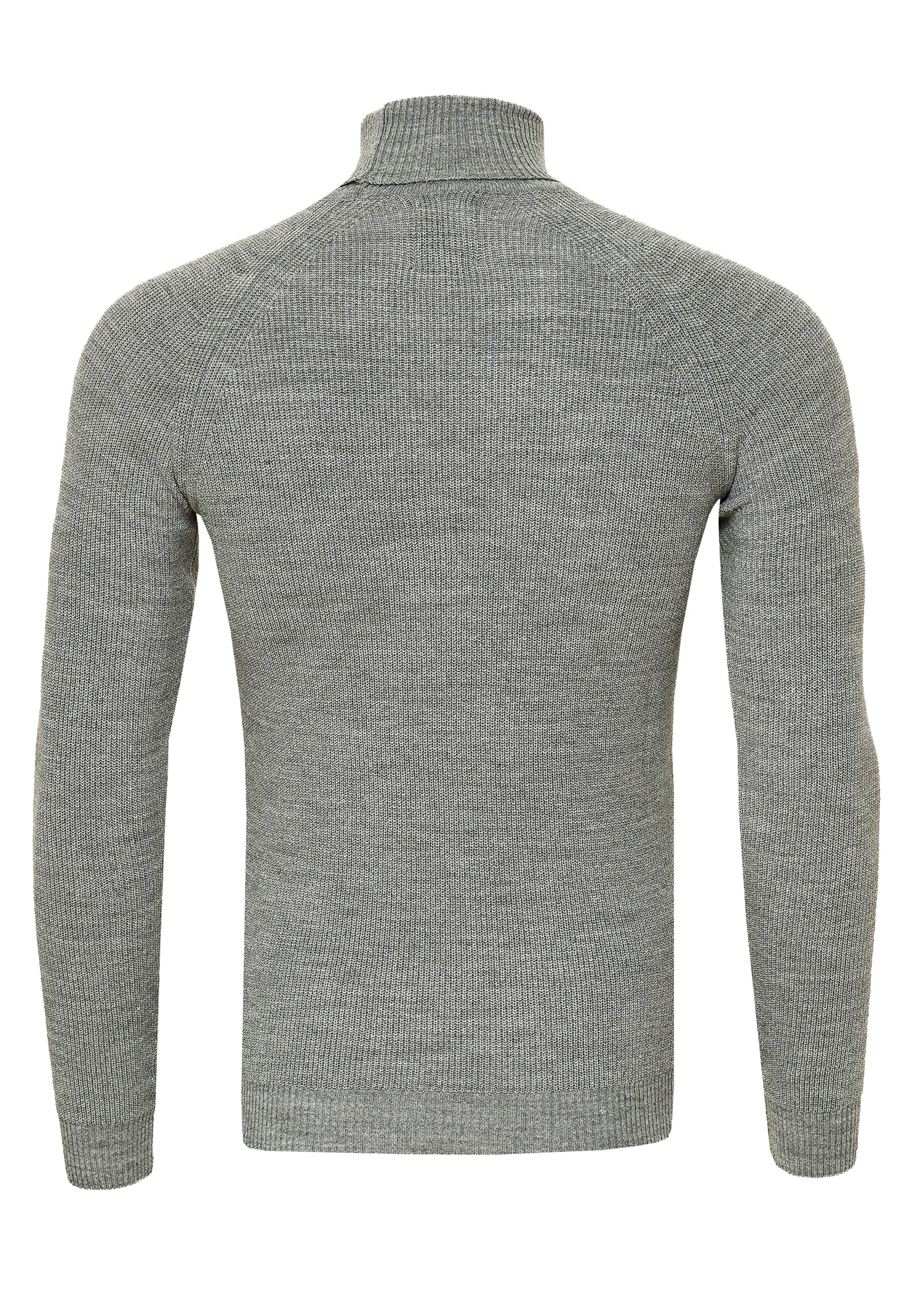 Rusty Neal Pullover mit stilvollem Rollkragen in Grau