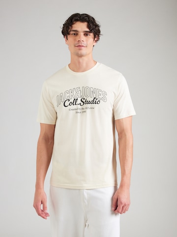 JACK & JONES Póló 'JJMAKOTO' - fehér: elől