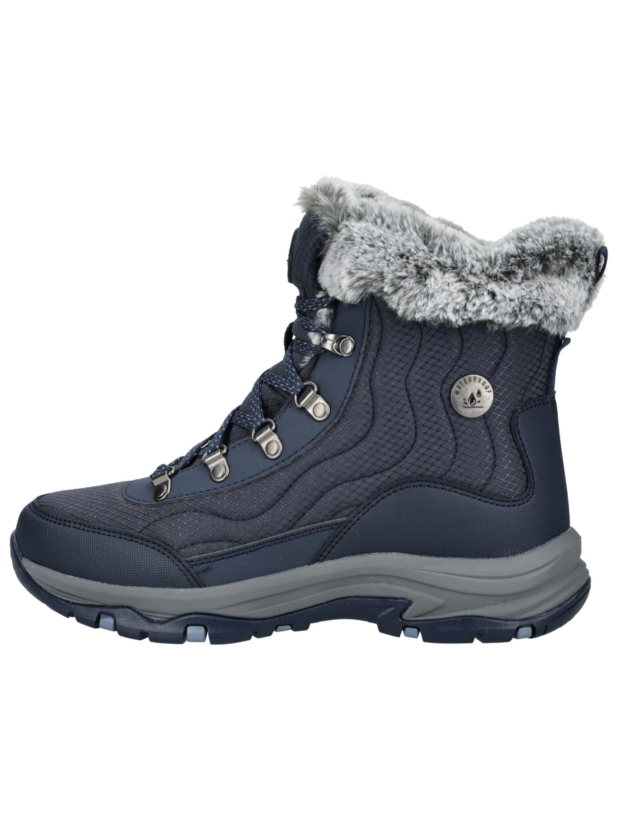 SKECHERS Lace-Up Ankle Boots in Blue