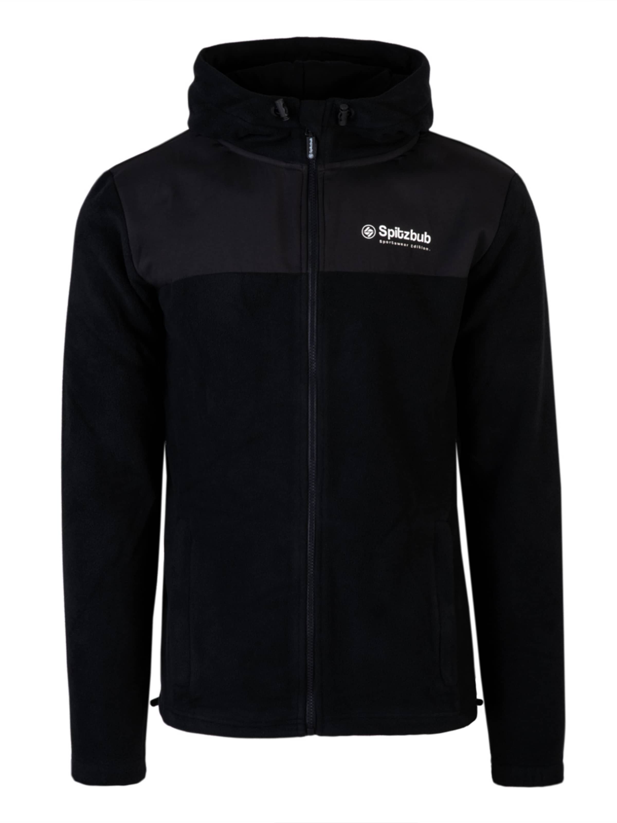 SPITZBUB Fleece jacket in Black: front