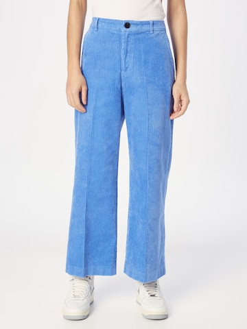 Part Two Wide leg Pleated Pants 'Kirse' in Blue: front