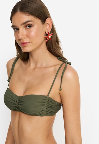 Balconcino Top per bikini di LSCN by LASCANA in verde: frontale