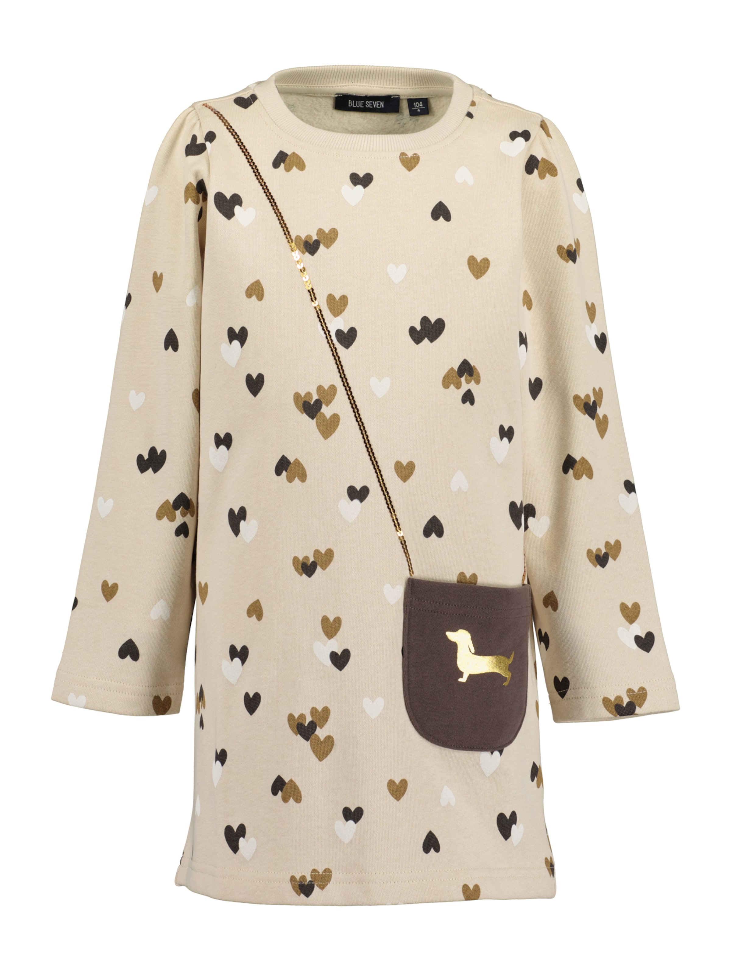 BLUE SEVEN - Vestido en beige: frente