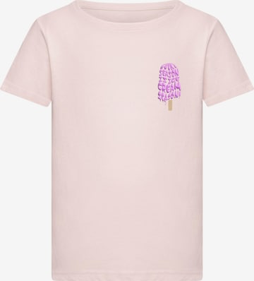 T-Shirt 'Ice Cream Season' Merchcode en rose : devant