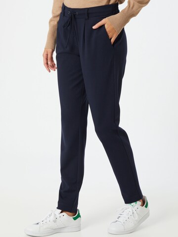 TOM TAILOR Regular Pleat-front trousers in Blue: front