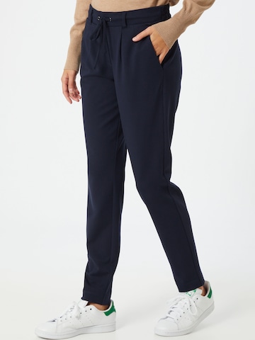 TOM TAILOR Regular Pleat-Front Pants in Blue: front