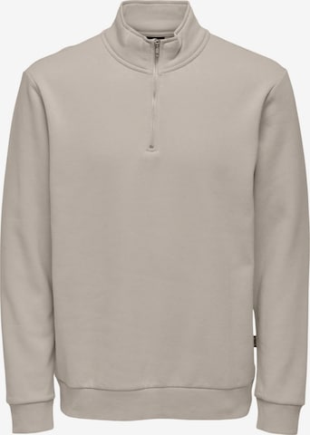 Only & Sons Sweatshirt 'Ceres' in Beige: front