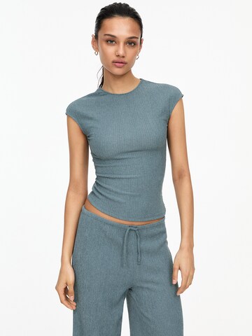 Pull&Bear Tričko – modrá: přední strana
