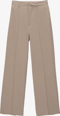 Loosefit Pantalon Pull&Bear en beige : devant
