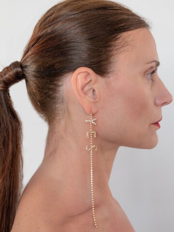 Addicted2 Uhani 'Yes & No orecchini placcati oro con strass' | zlata barva