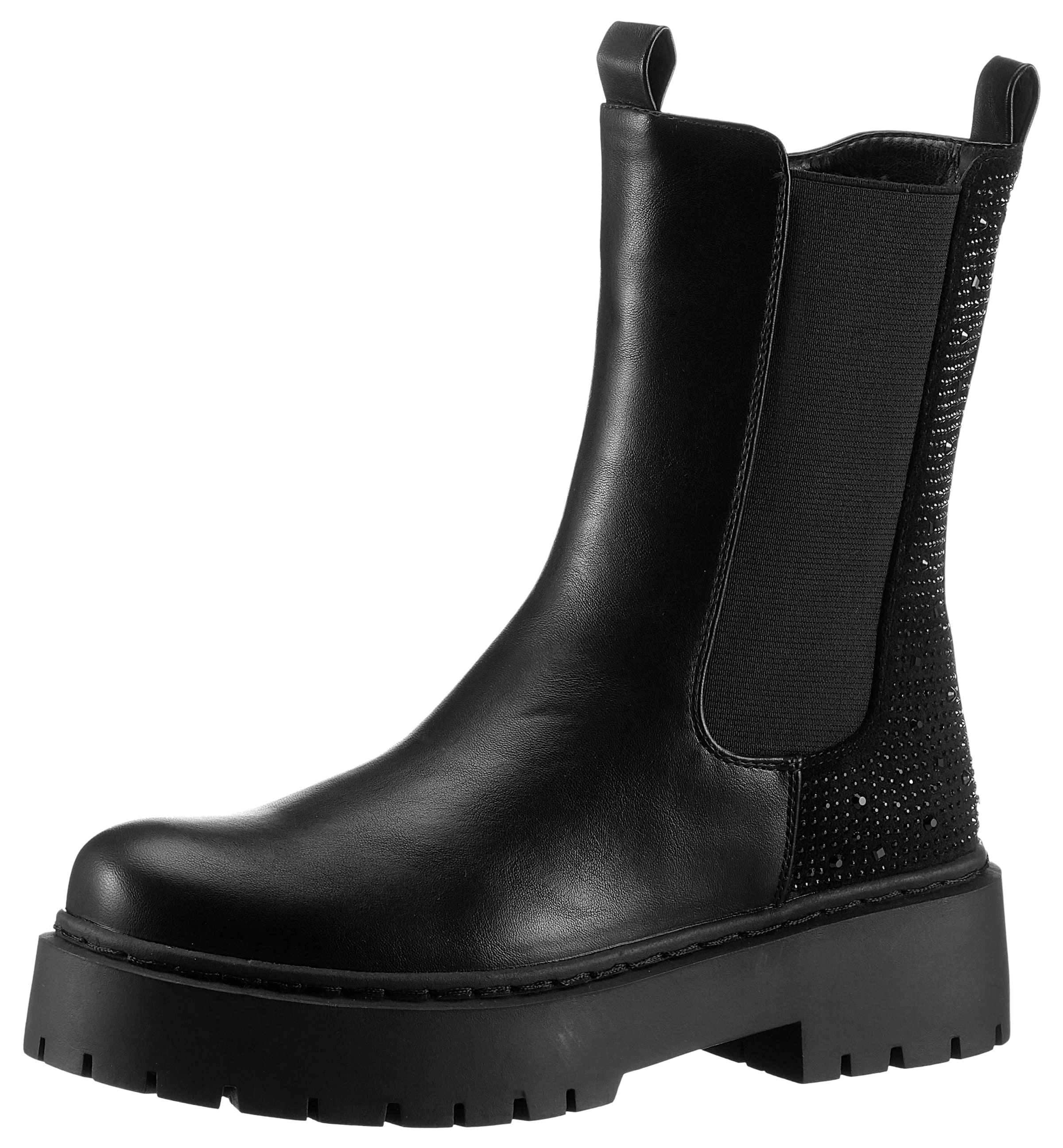 Aniston Chelsea Boots in Schwarz: Vorderseite