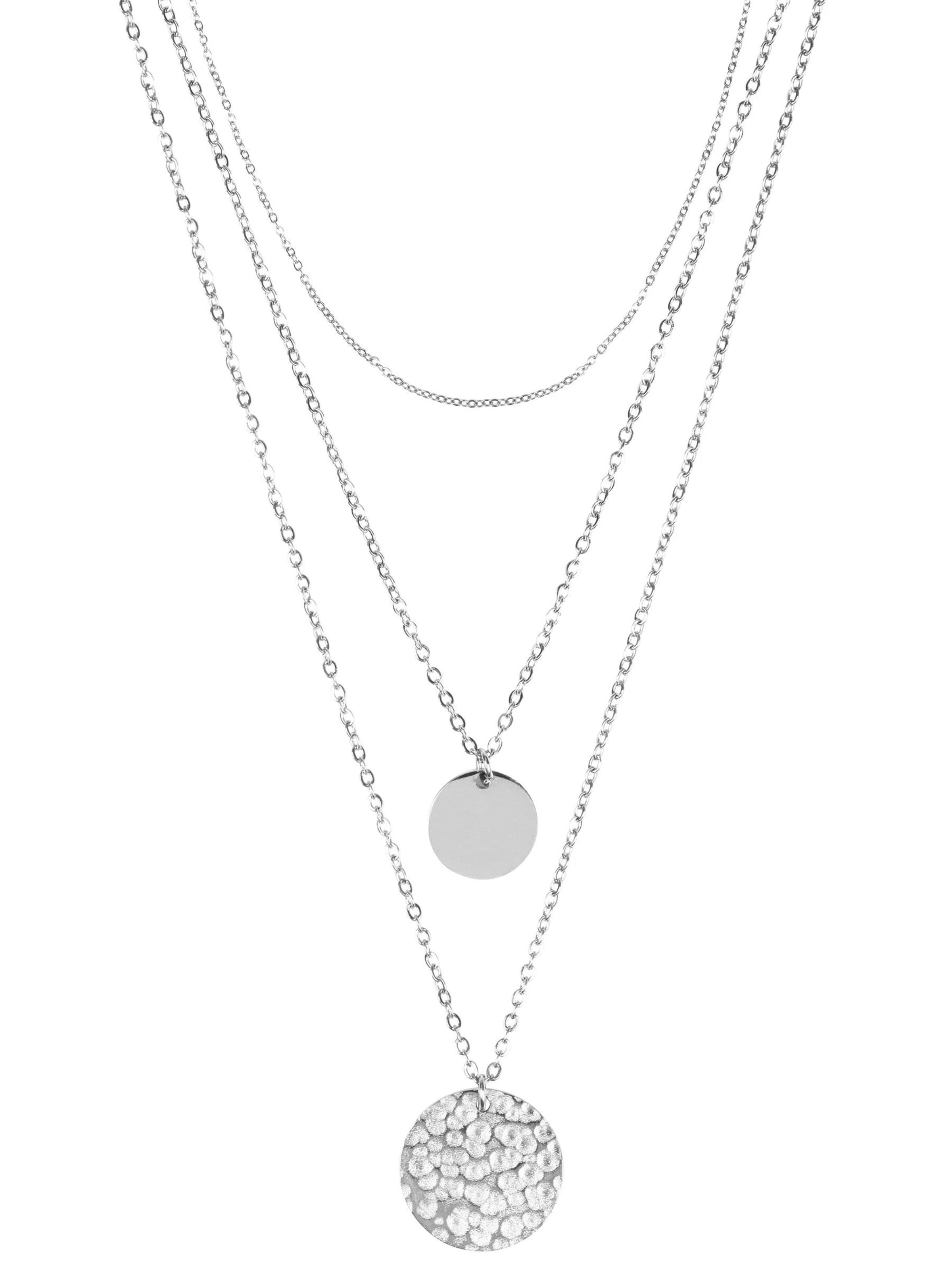 Chaîne 'Necklace Hammered' Chic by Lirette en argent : devant
