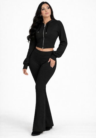 Elara Loungewear in Black: front