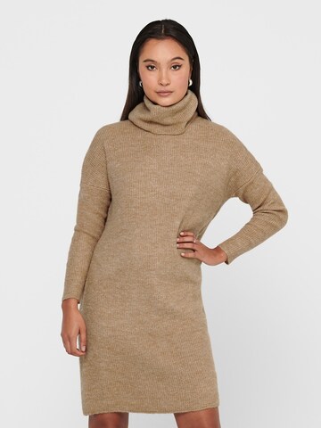 ONLY Strikkjole 'Jana' i beige: forside