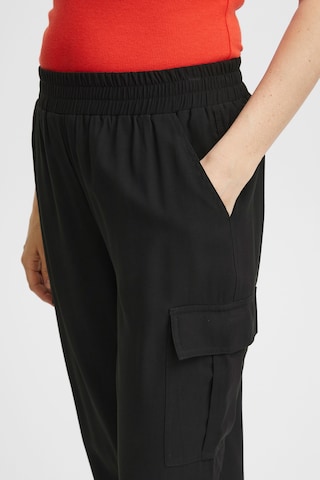 Fransa Tapered Cargo Pants 'krista Pa 1' in Black