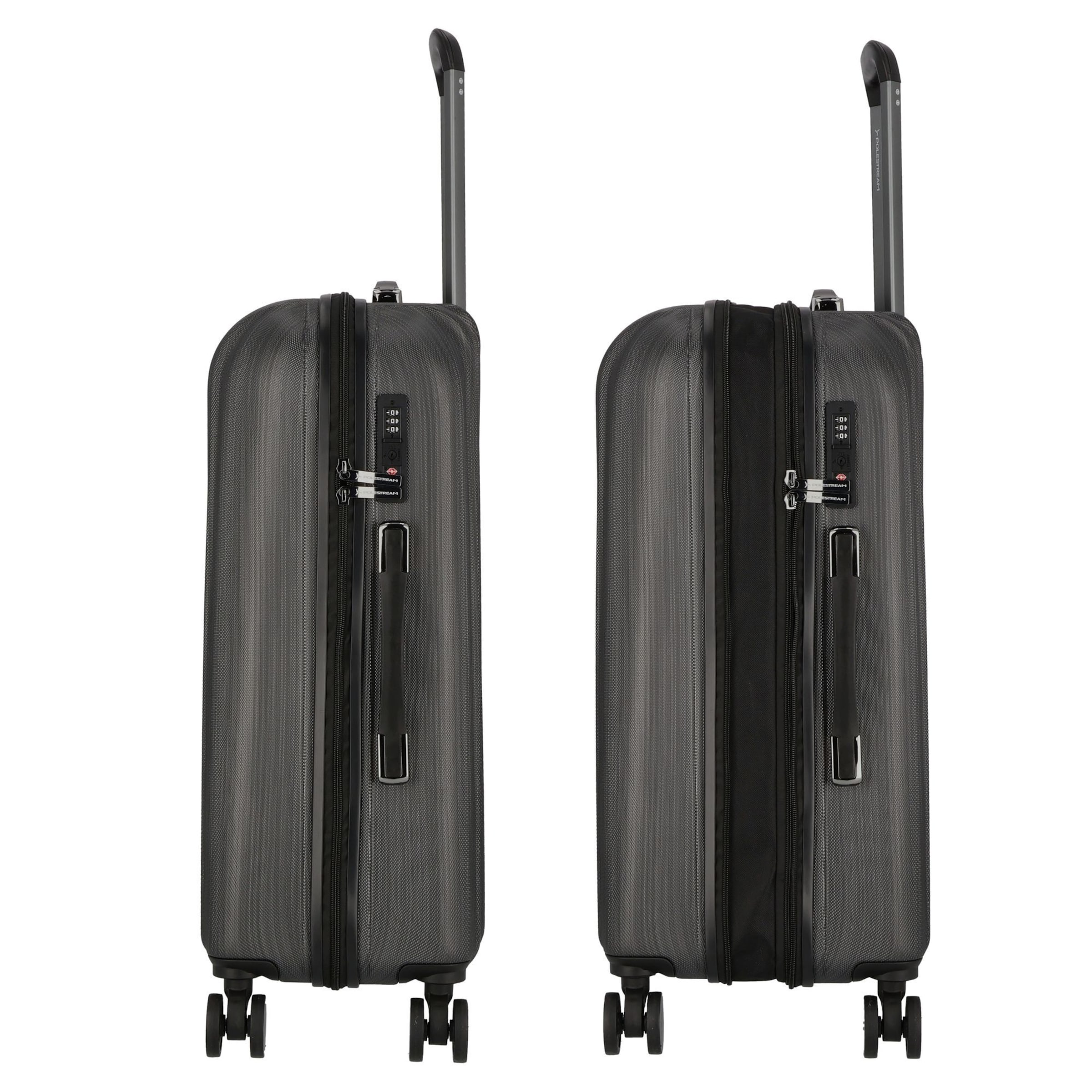 Polestream (STRZ) Suitcase set 'Moonrock' in Black