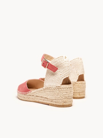 Alhamas - Sandalias con hebilla 'Alpargata Cuña 5 cm' en rosa