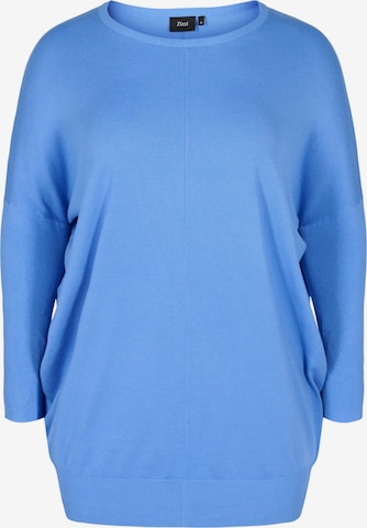 Zizzi Sweater 'MCARRIE' in Blue: front