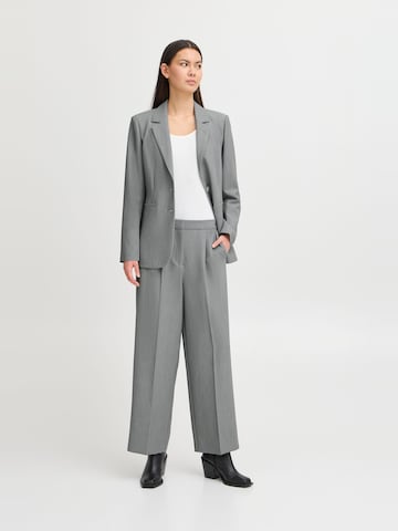 ICHI Loose fit Trousers 'Sarla' in Grey