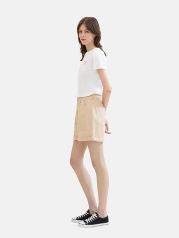 TOM TAILOR DENIM Regular Shorts in Beige