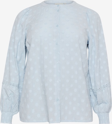 Camicia da donna 'Loulou' di KAFFE CURVE in blu: frontale