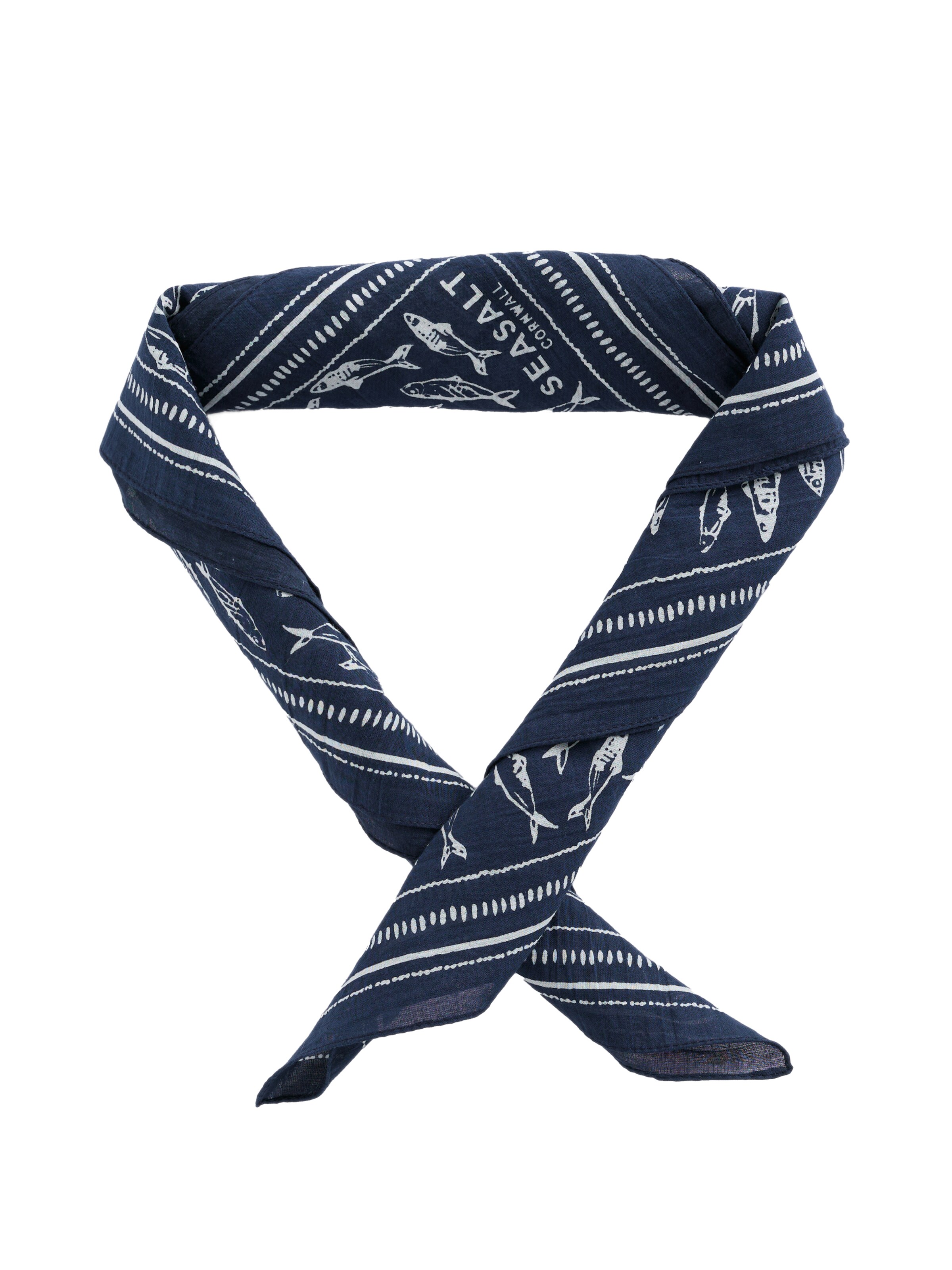 Seasalt Cornwall Schal 'Sailor Square' in Blau: Vorderseite