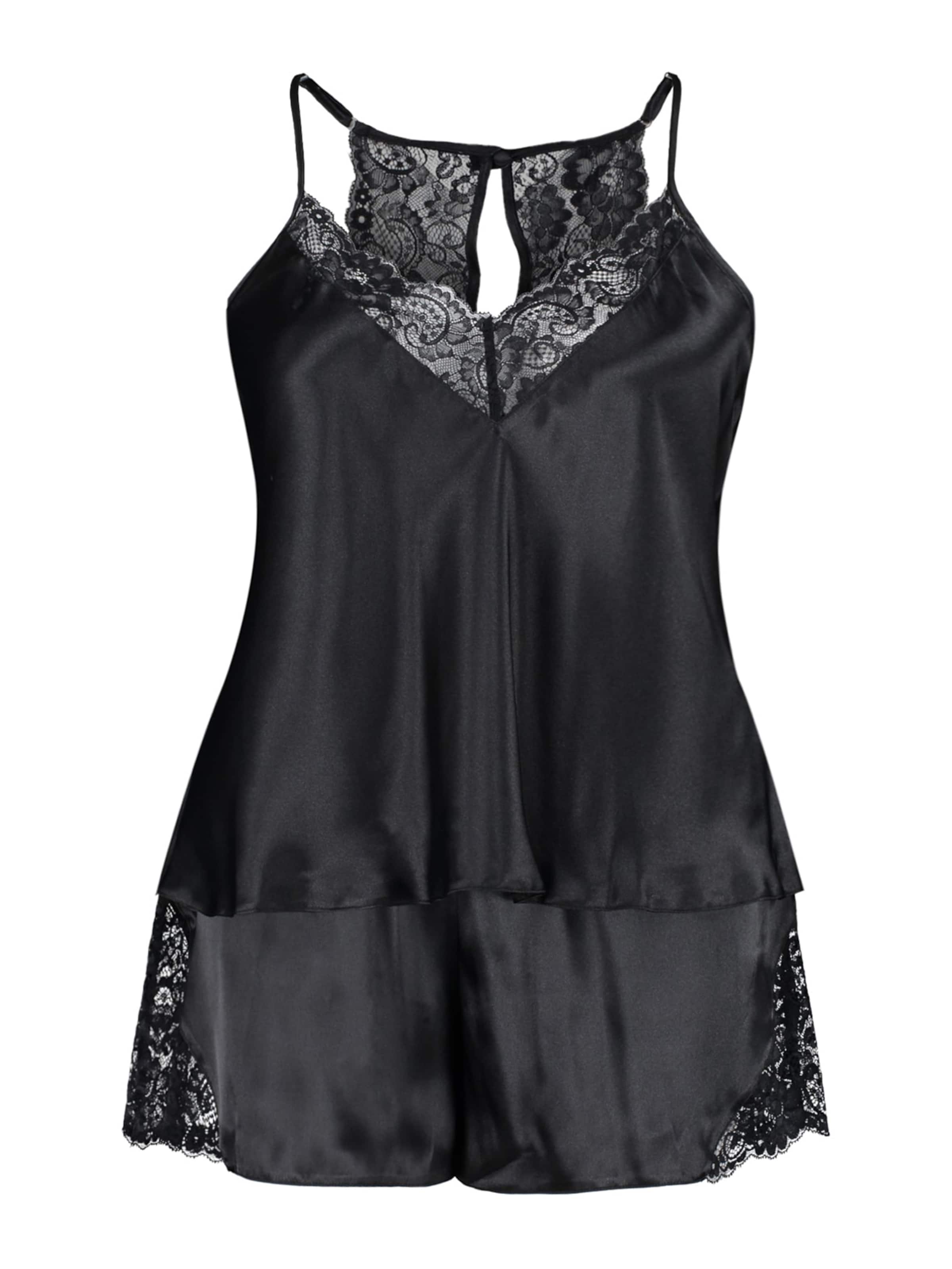 juoda Trendyol Curve Pižama su šortais: priekis