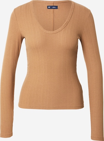 GAP Tričko 'LUXE MOD' - Hnedá: predná strana