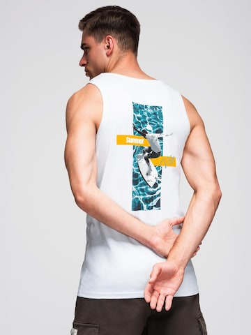 Ombre Shirt in White: front