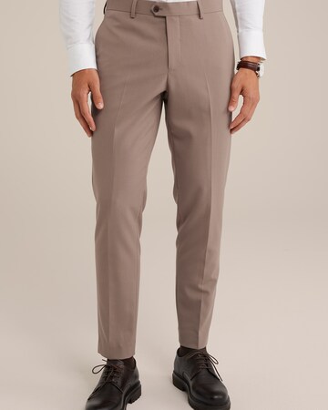 WE Fashion Slimfit Nadrág - bézs: elől