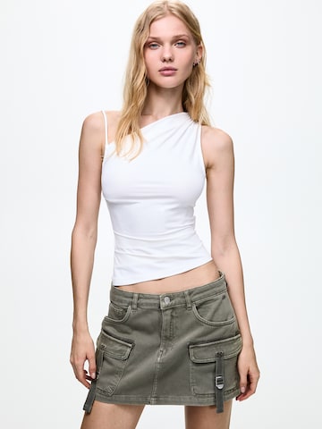 Pull&Bear Top in Weiß: predná strana