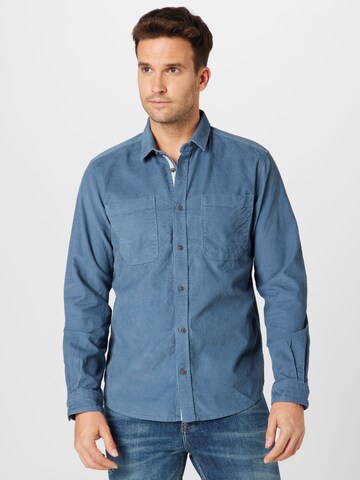 TOM TAILOR Regular fit Button Up Shirt in Blue: front