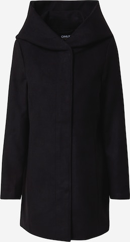 Manteau mi-saison 'ONLNEWSEDONA CHAUD COAT OTW' ONLY en noir : devant