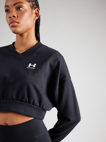 UNDER ARMOUR Funktionsbluse 'Rival Terry' i sort