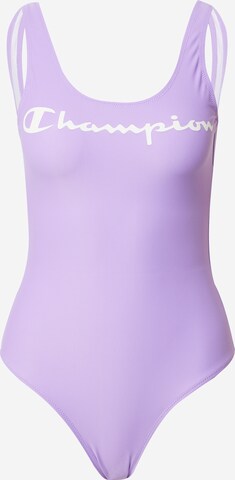 Champion Authentic Athletic Apparel Swimsuit in Purple: front