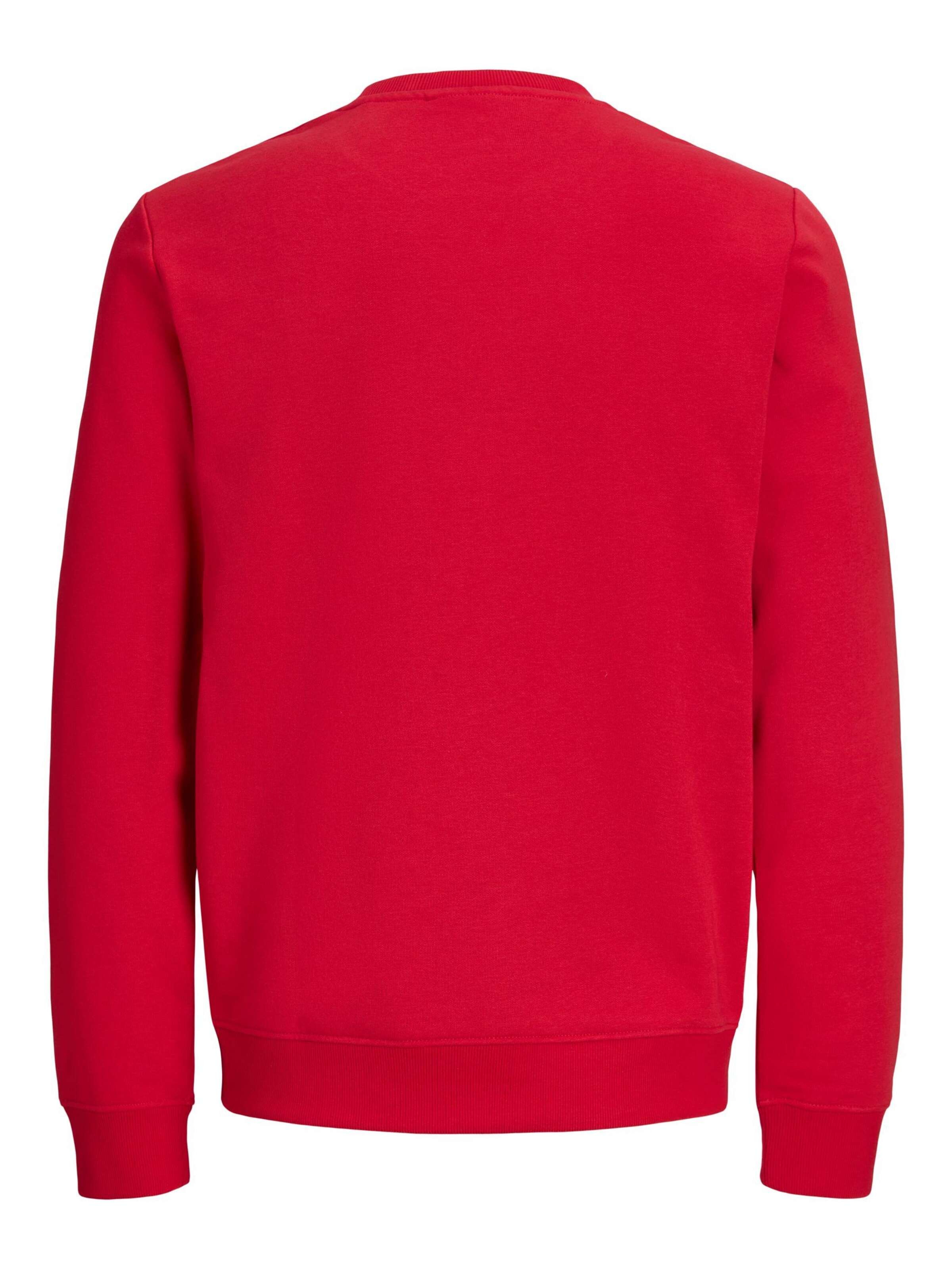 JACK & JONES Sweatshirt 'JJXMAS FUN' i röd