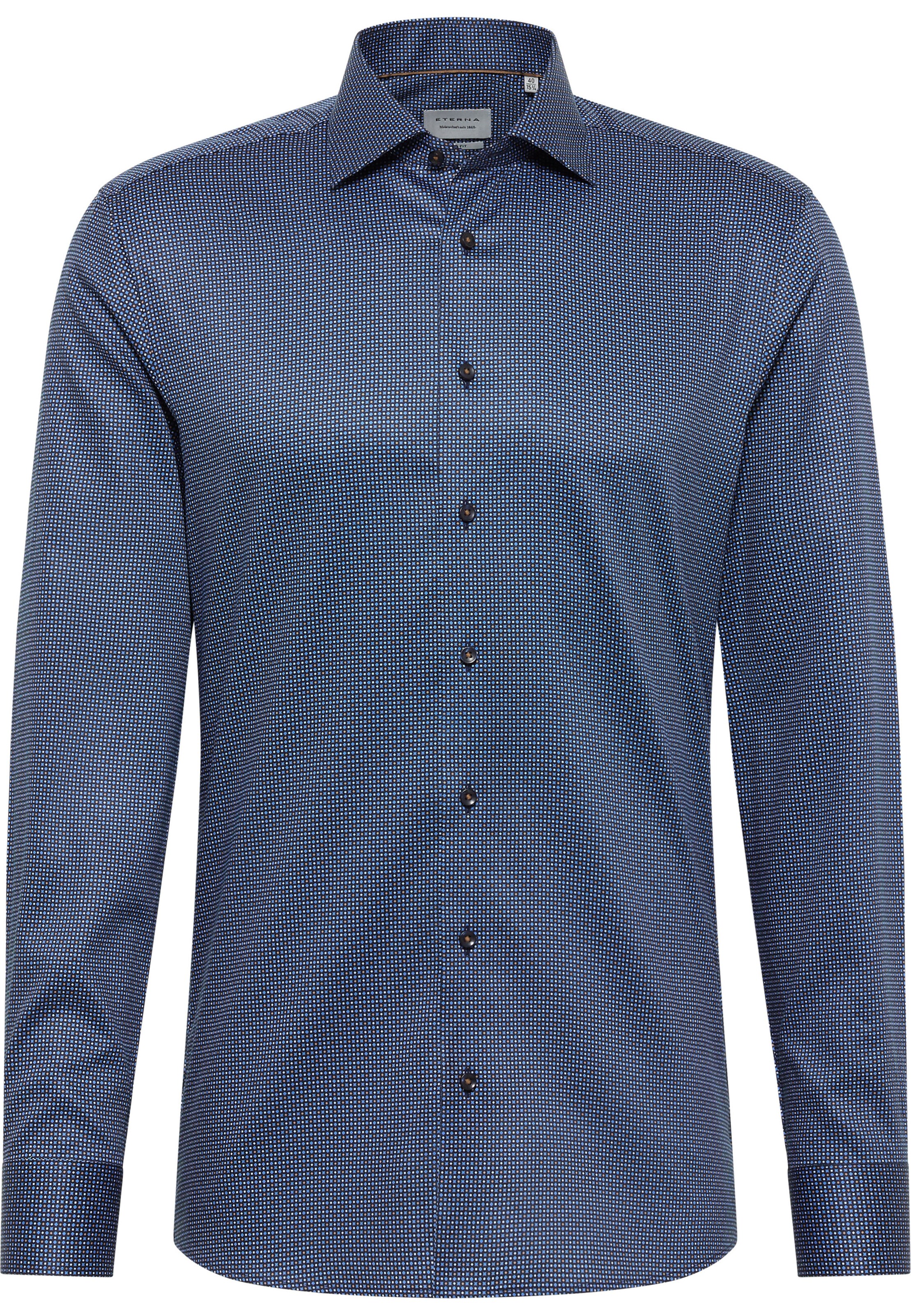 ETERNA Zakelijk overhemd in Blauw: voorkant