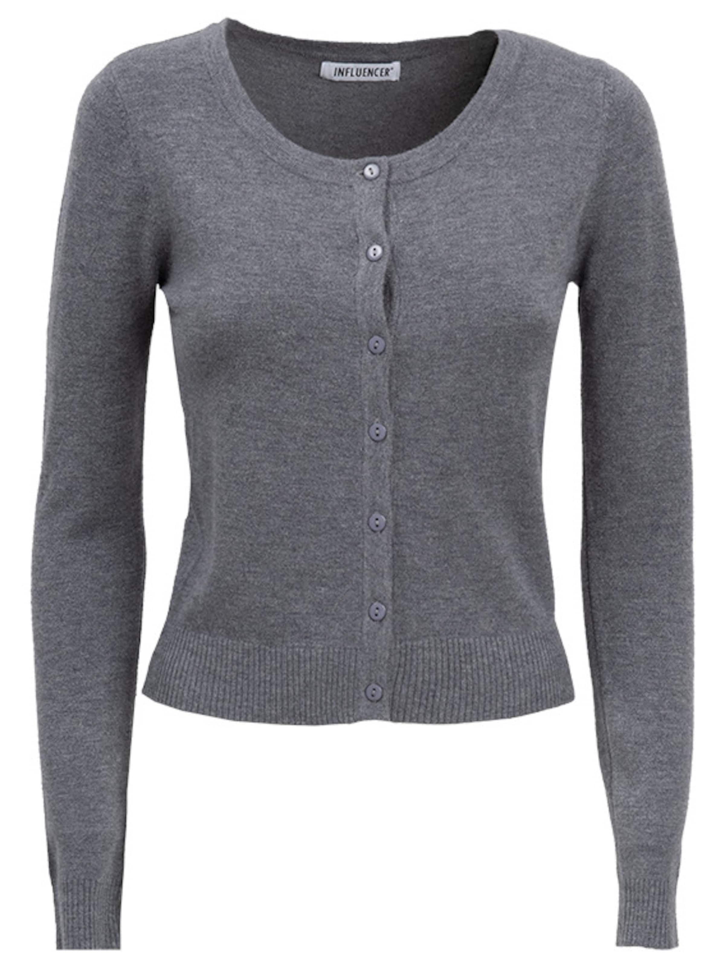 Influencer Kardigán - Sivá: predná strana